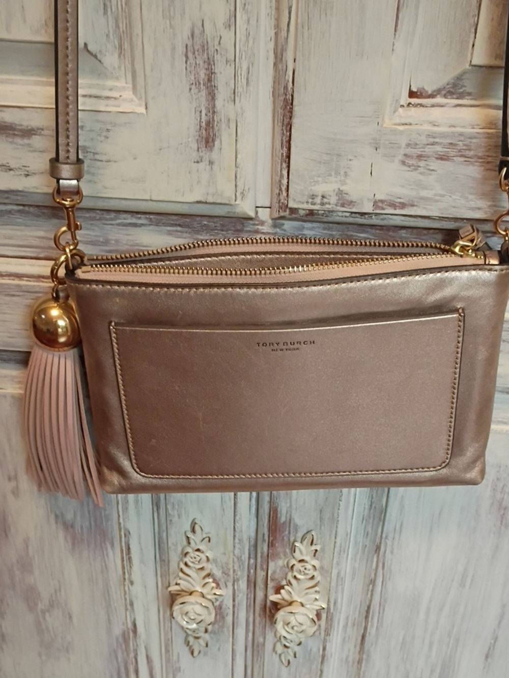 Tori Burch Crossbody Bag with Tassel